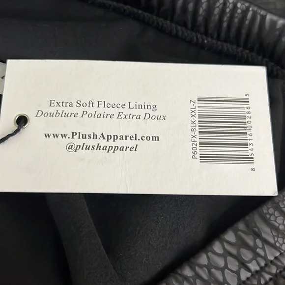 Plush Fleece Lined Liquid Leggings in Black Snake - NEW - Size XXL - Picture 8 of 8